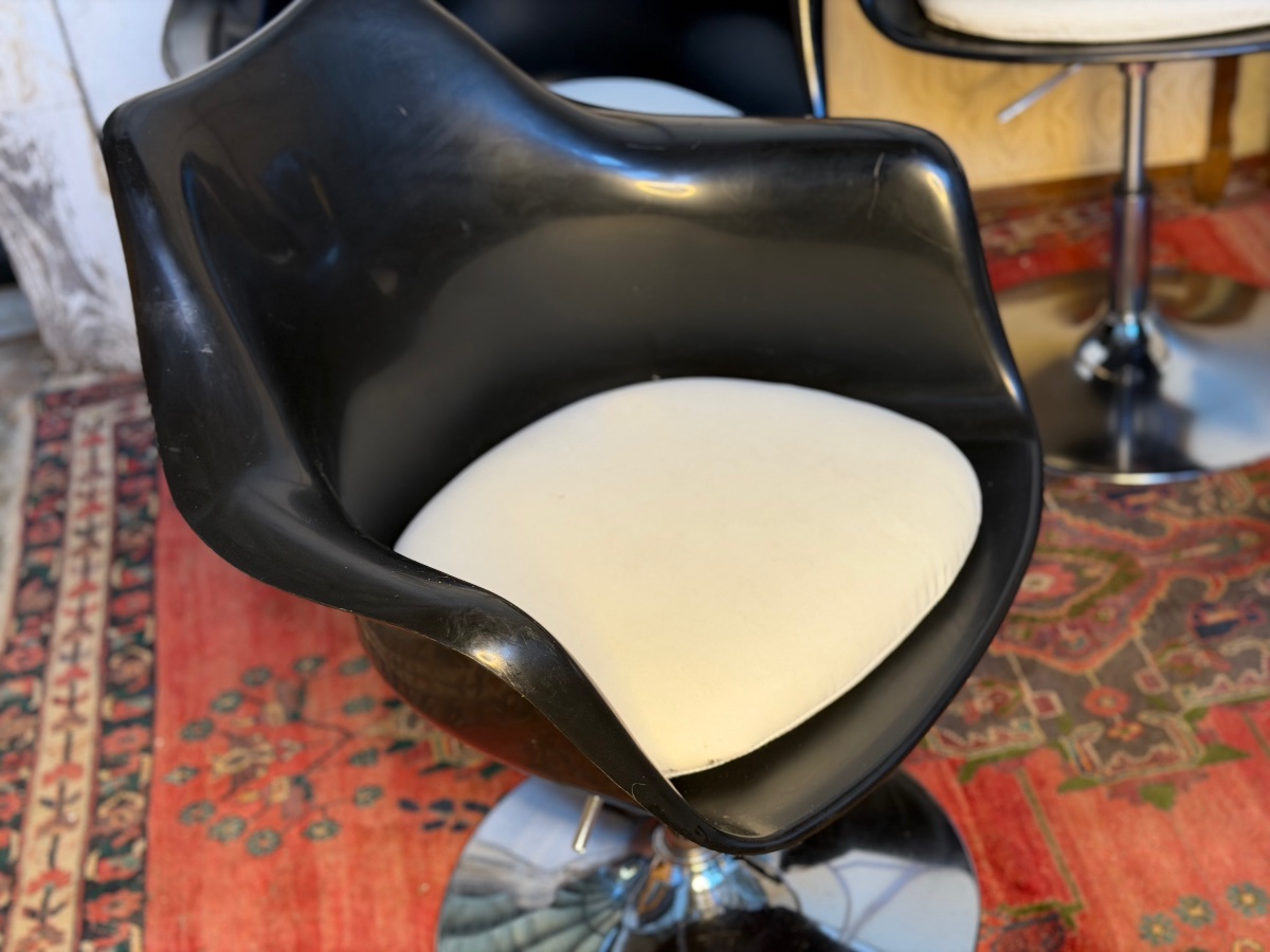 Set Of 4 Swivel, Height-adjustable Shell Chairs-photo-4