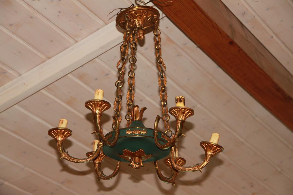 Bronze Empire Style Chandelier-photo-3