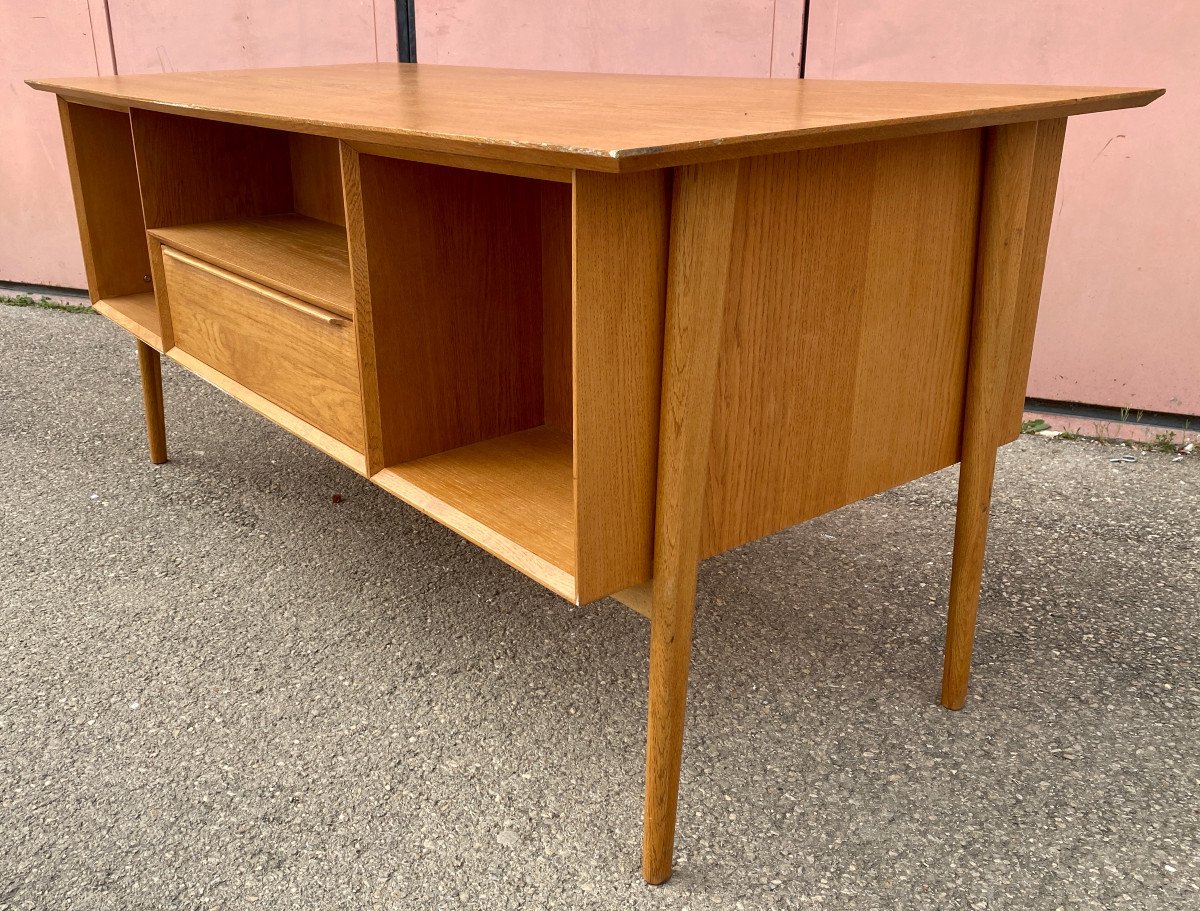 Vintage Solid Oak Desk-photo-4
