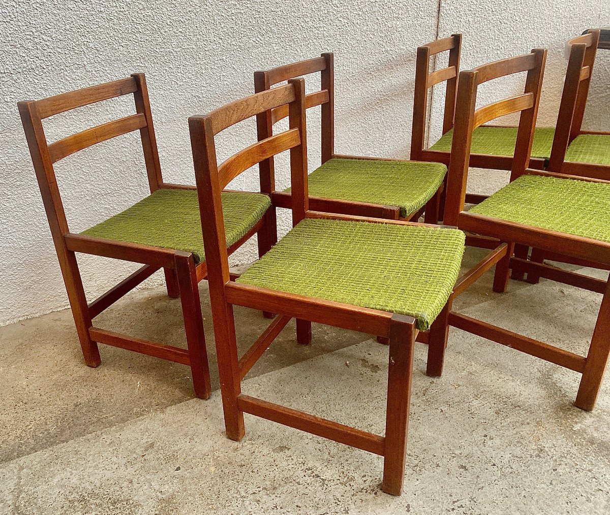 Series Of 6 Ulferts Tibro Sweden Chairs-photo-3