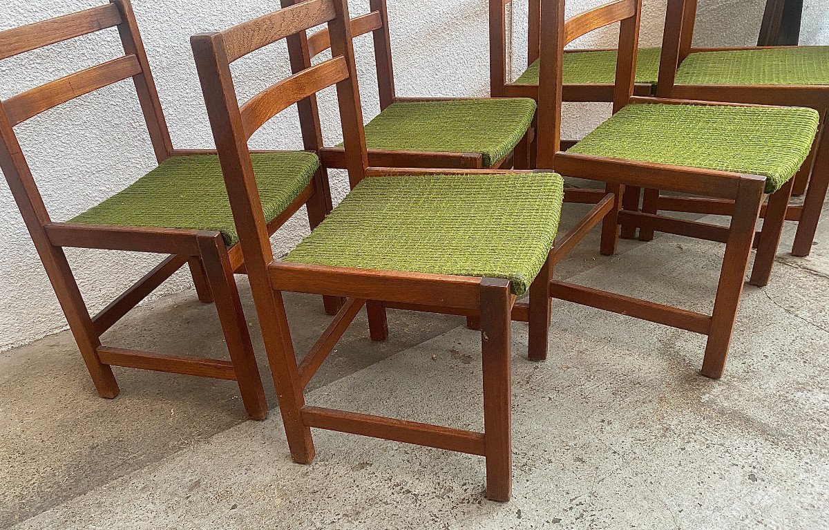 Series Of 6 Ulferts Tibro Sweden Chairs-photo-3