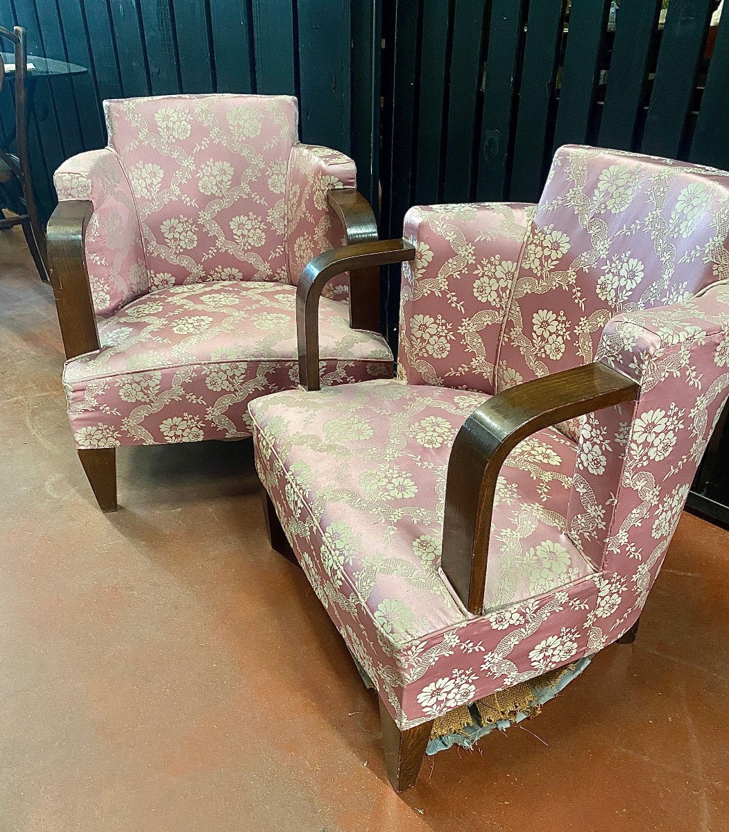 Pair Of Art Deco Armchairs-photo-6