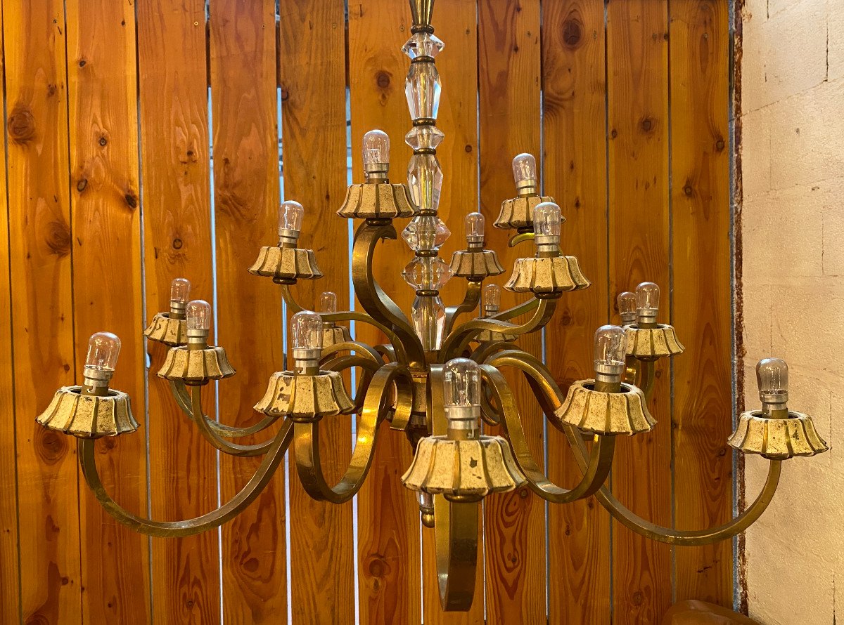 Chandelier 18 Lights Bronze-photo-2