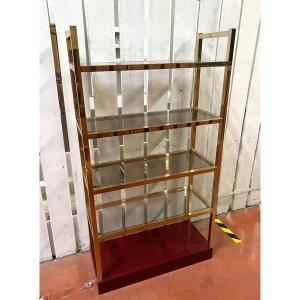 Brass Shelf. Golden Circa 70