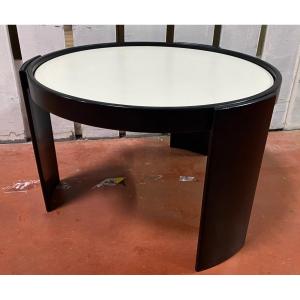 Round Coffee Table Reversible White Or Black Top Design Gianfranco Frattini For Cassina