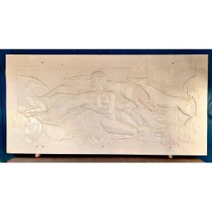 Bas Relief Art Deco Period Signed Pinchon And Dated 1934
