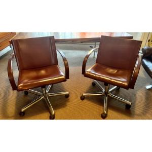 paire de fauteuils de bureau Matteo Grassi  