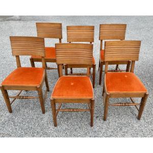 6 Chaises Gaston Poisson 