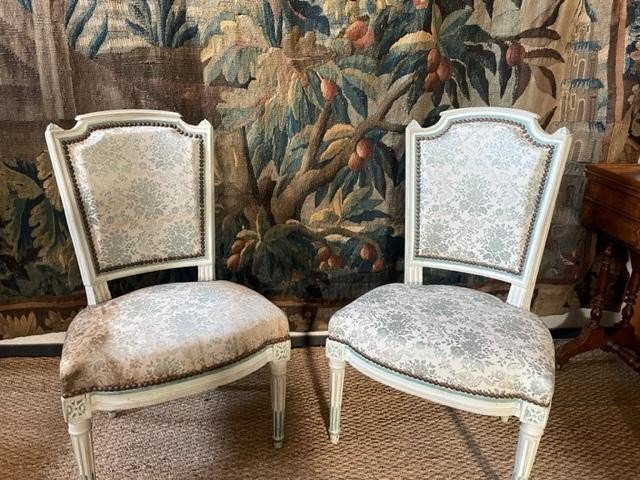 Paire de chaises d'époque Louis XVI