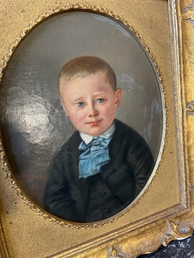 Charmant portrait d'un jeune garçon d'époque 19 ème-photo-2