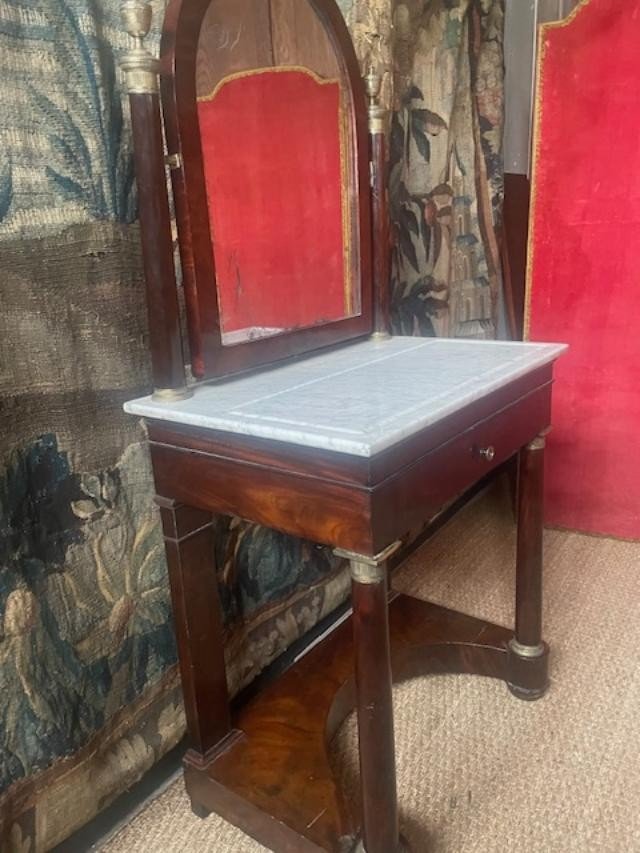 Coiffeuse en acajou d'époque empire-photo-4