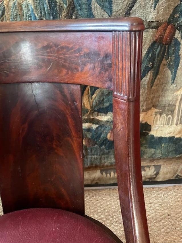 Suite Of 6 Chairs In Mahogany Model From The Empire Period-photo-4