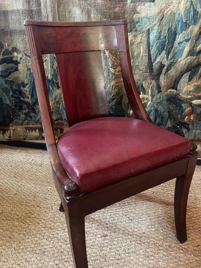 Suite Of 6 Chairs In Mahogany Model From The Empire Period-photo-7