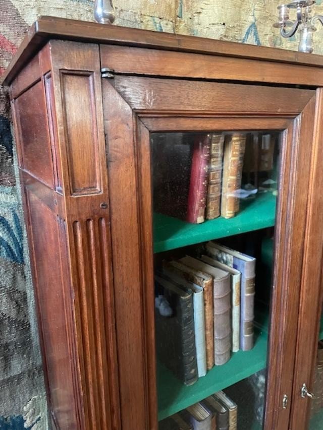 Petite bibliothèque en bois naturel d'époque Louis XVI-photo-3