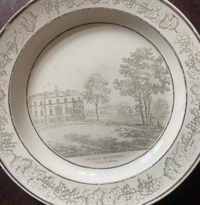 Set Of 6 Dessert Plates With Architectural Decoration-photo-1