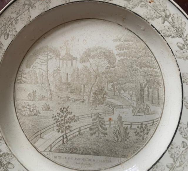 Set Of 6 Dessert Plates With Architectural Decoration-photo-3