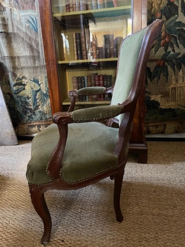 Paire de fauteuils cabriolet d'époque Louis XV-photo-4