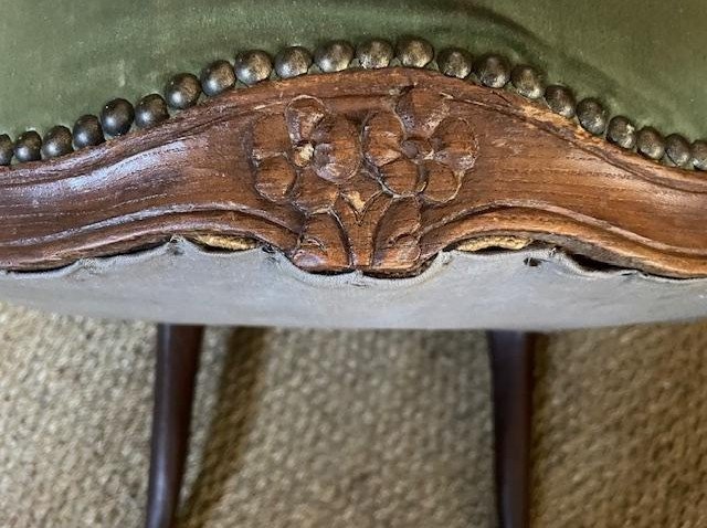 Paire de fauteuils cabriolet d'époque Louis XV-photo-3