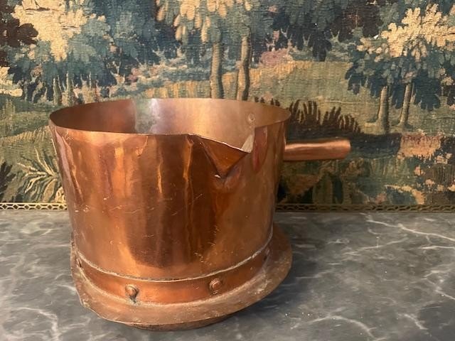 Large Copper Caramel Pan From The 19th Century-photo-2