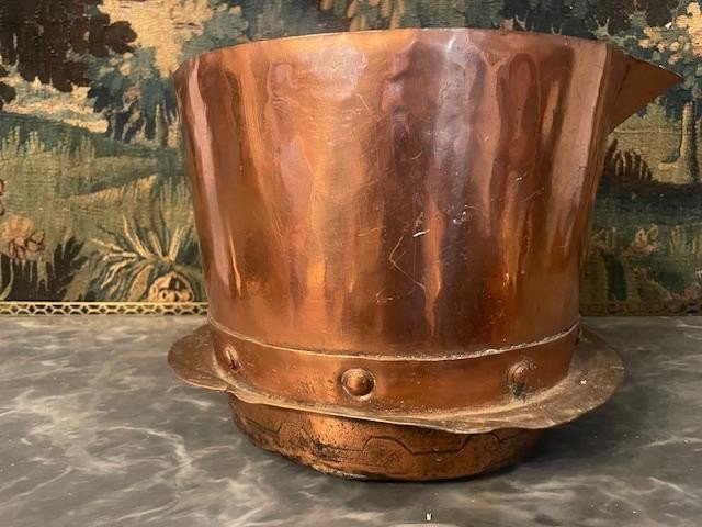 Large Copper Caramel Pan From The 19th Century-photo-3