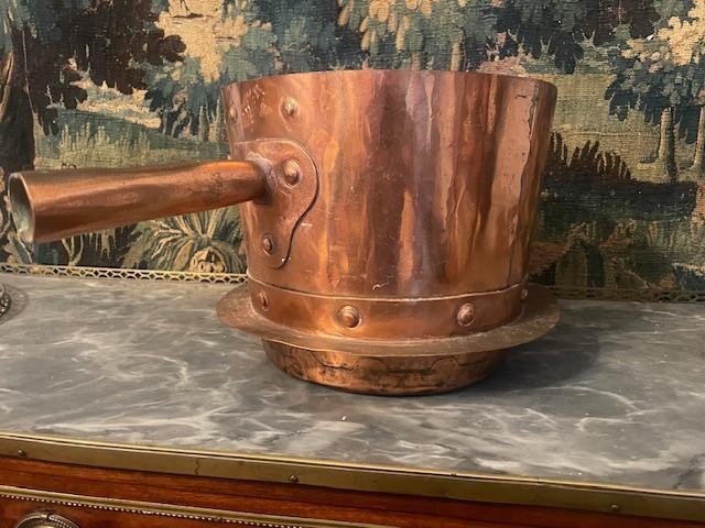 Large Copper Caramel Pan From The 19th Century-photo-1