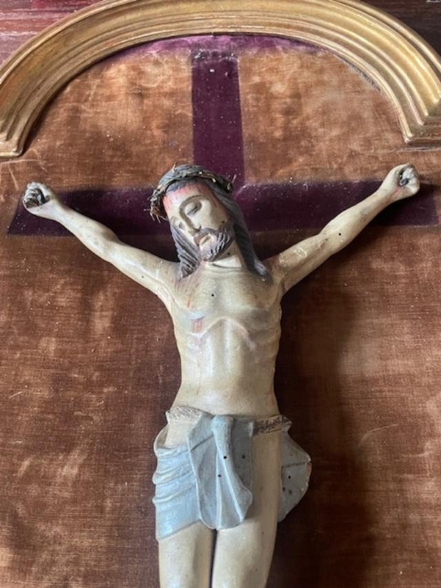 Christ On A Wooden Cross Early 19th Century-photo-2