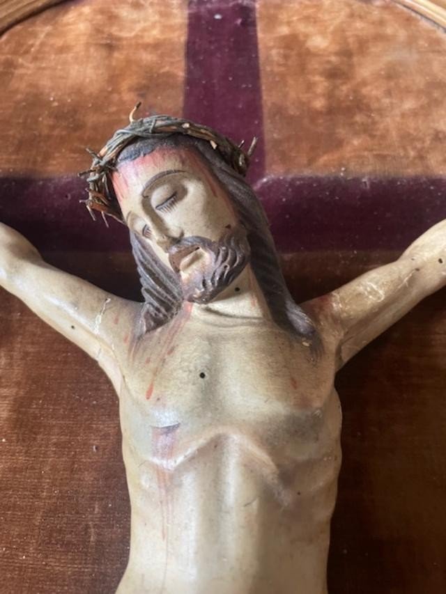 Christ On A Wooden Cross Early 19th Century-photo-3