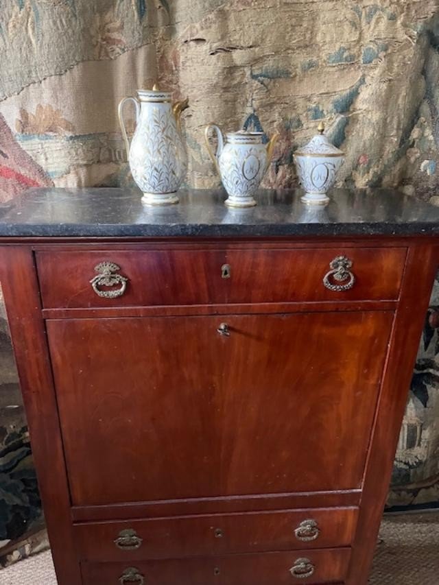 Empire Period Mahogany Secretary, Returned From Egypt-photo-3