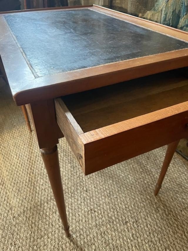 Petit bureau en bois naturel Directoire fin 19 ème-photo-1