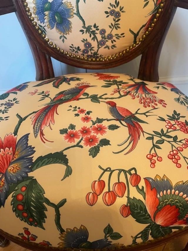 Pair Of Louis XVI Period Medallion Armchairs-photo-4