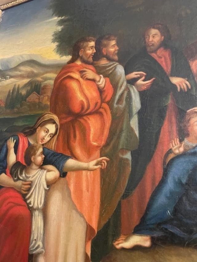 Ecole Fran&ccedil;aise du d&eacute;but du 19 &egrave;me huile sur toile.-photo-1