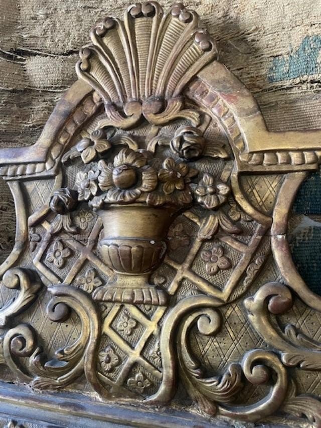 Grand miroir en bois dor&eacute; d&#039;&eacute;poque r&eacute;gence-photo-3