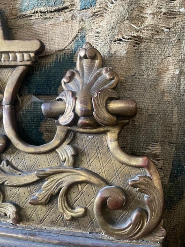 Grand miroir en bois dor&eacute; d&#039;&eacute;poque r&eacute;gence-photo-4