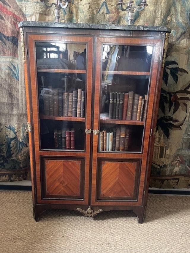 Marquetry Bookcase / Display Case Partly From The Louis XVI Period