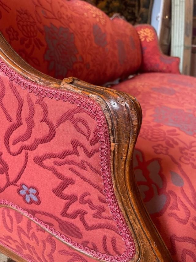 Important 18th Century Louis XV Winged Sofa-photo-4