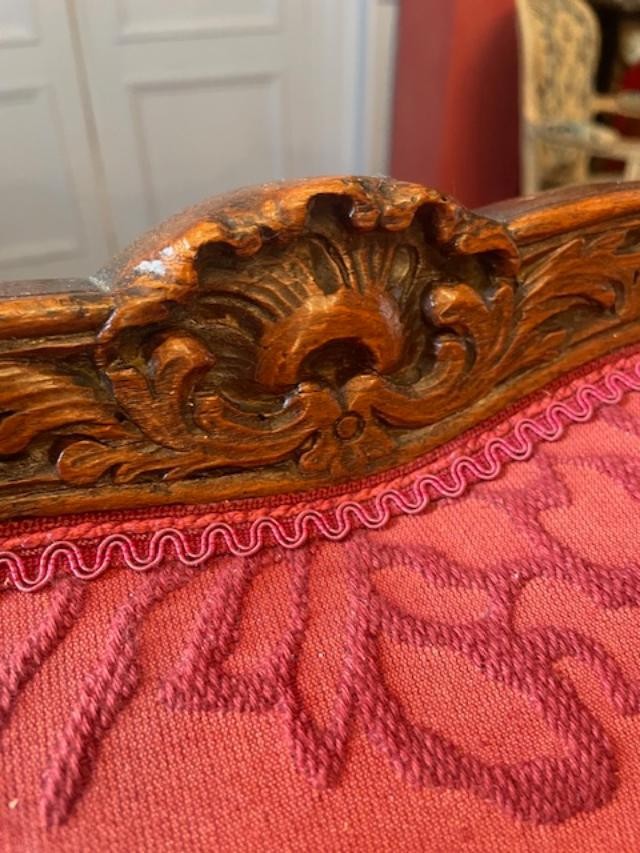Important 18th Century Louis XV Winged Sofa-photo-5
