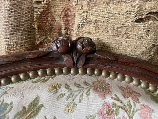 Paire de fauteuils 18 ème en bois naturel d'époque Louis XV-photo-2