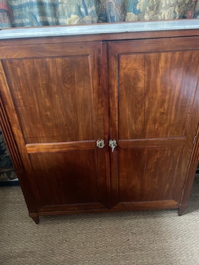 Louis XVI Period Mahogany High-height Cabinet-photo-2