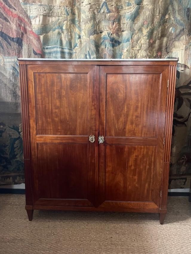 Louis XVI Period Mahogany High-height Cabinet