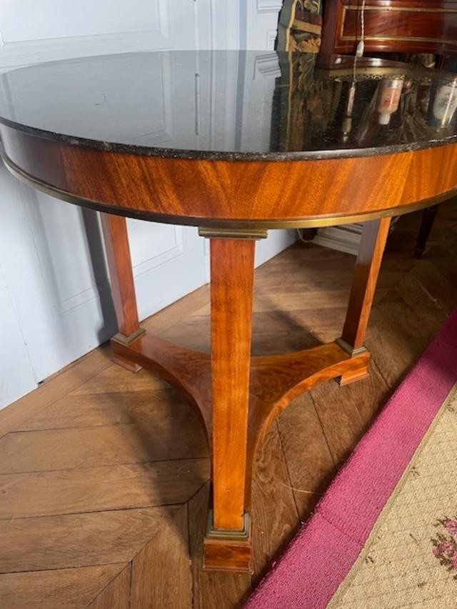 Consulate Period Mahogany Pedestal Table, Very Early 19th Century-photo-2