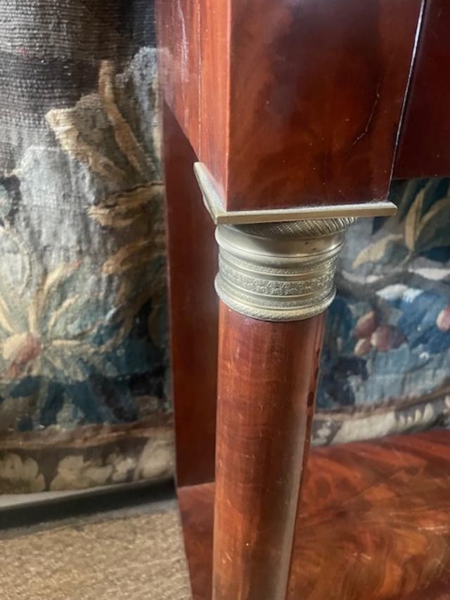 Small Mahogany Console From The Empire Period-photo-3