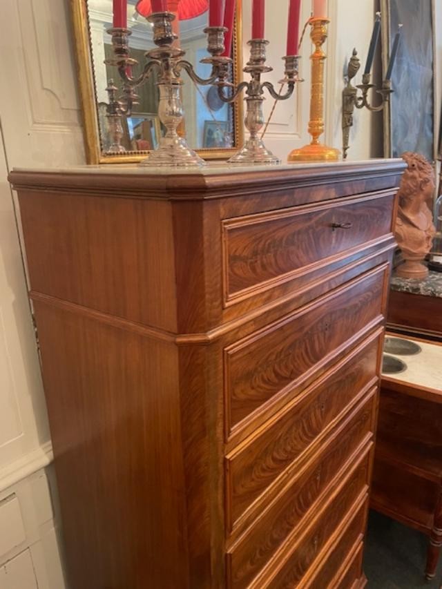 19th Century Mahogany Chest Of Drawers-photo-1