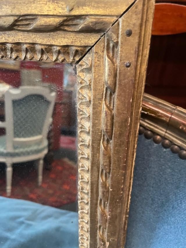 Miroir en bois doré d'époque Louis XVI-photo-4