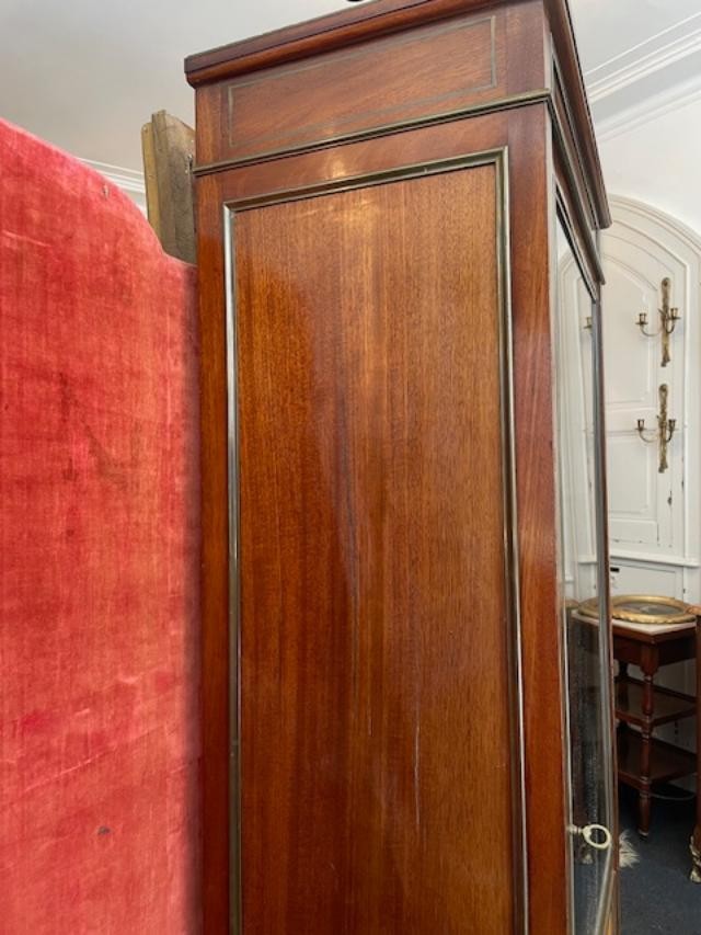 Display Case In Veneered Wood With Gallant Scenes In Martin Varnish In Louis XVI Style-photo-3