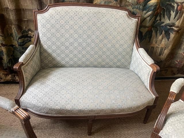 Salon en noyer de style Louis XVI-photo-4