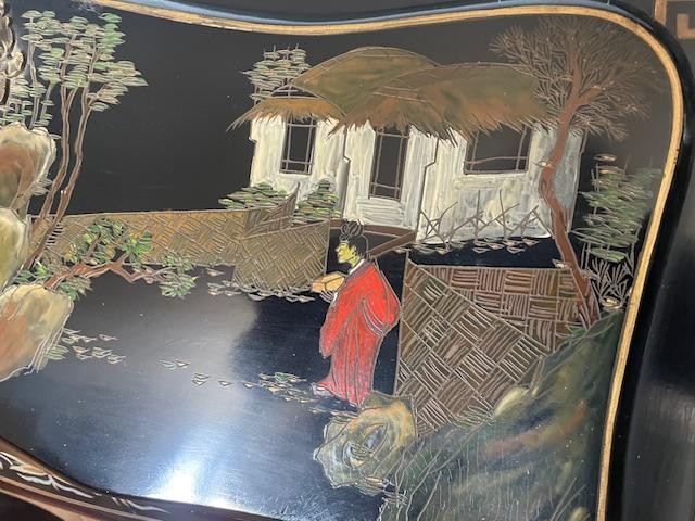 Chinese Lacquered Sloping Desk From The End Of The 19th Century In Louis XV Style-photo-2
