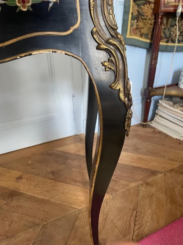Chinese Lacquered Sloping Desk From The End Of The 19th Century In Louis XV Style-photo-8
