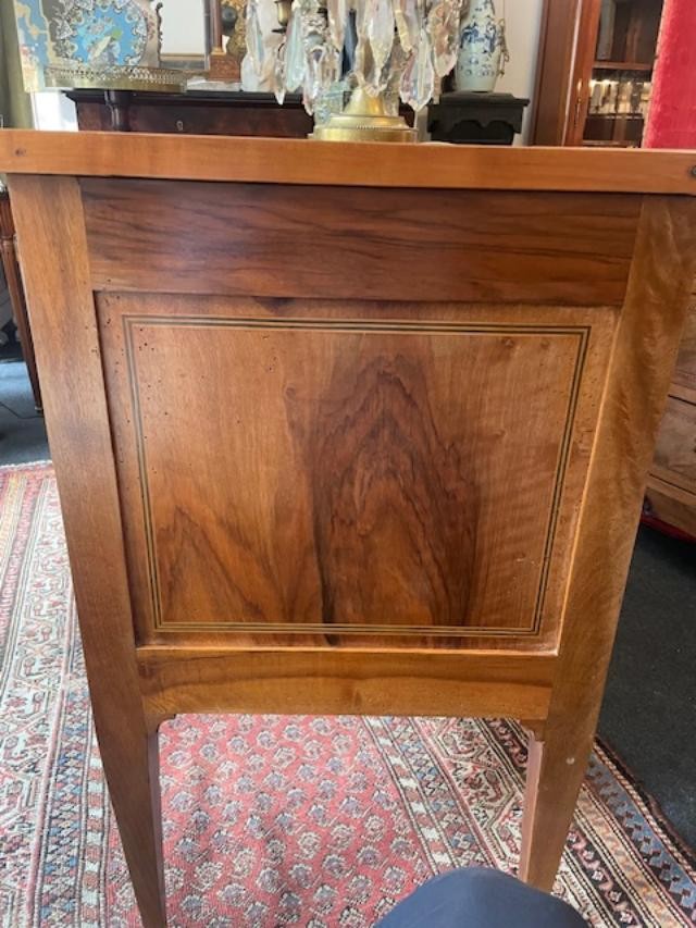 Commode sauteuse 18 ème en bois de placage , Epoque Louis XVI-photo-2