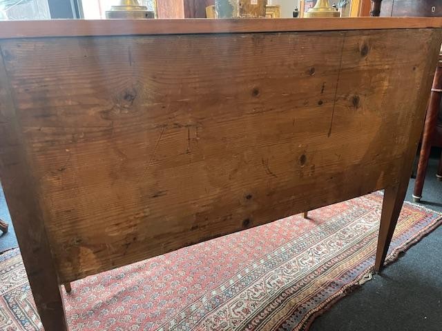 Commode sauteuse 18 ème en bois de placage , Epoque Louis XVI-photo-3