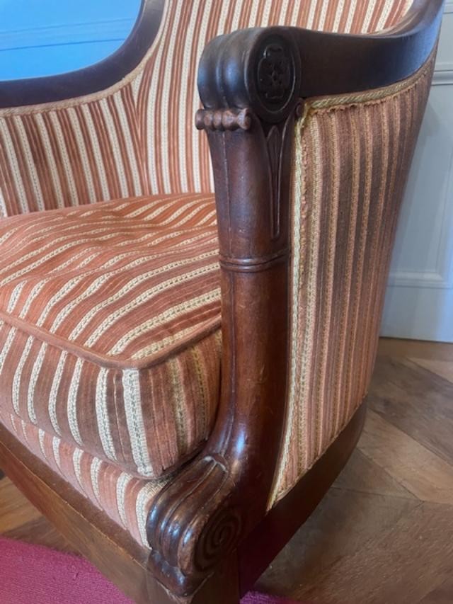 Consulate Period Mahogany Officer's Armchair-photo-3
